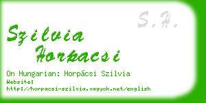 szilvia horpacsi business card